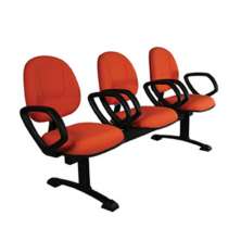 Cadeira Executiva longarina com 3 lugares Linha Office Plus