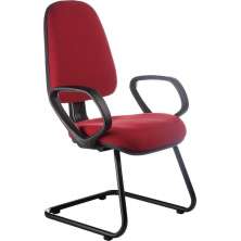 Cadeira Interlocutor Para Escritório Linha Confort Vermelho