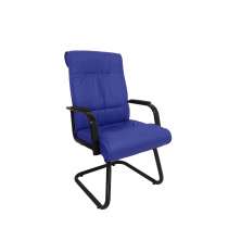 Cadeira Interlocutor Para Escritório Linha Itália Azul