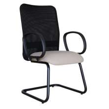 Cadeira Para Sala De Reunião Com Tela Mesh Peruggia Cinza