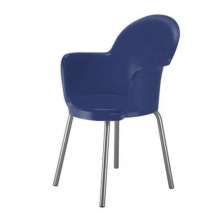 Cadeira com BraÃ§o Base Cromada Linha Polipropileno Moon
