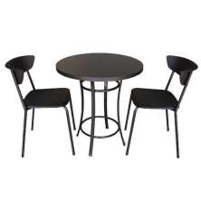 Kit Café Bar 1 Mesa E 2 Banquetas Linha Smart Preto