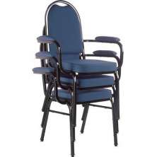 Kit com 3 Cadeiras para Auditório Linha Hotel Azul