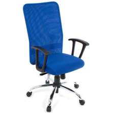 Poltrona Presidente Base Cromada Linha Tela Mesh