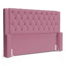 Cabeceira Atena Para Cama Box Queen Size 160cm Capitonê com Frame Suede Rosa - Desk Design