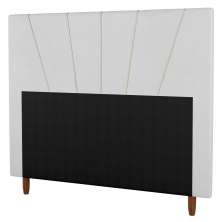 Cabeceira Cama Box Casal Dallas 140cm Sintético Branco - Desk Design