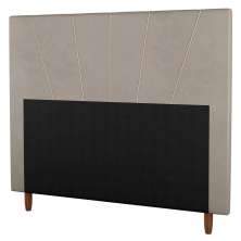 Cabeceira Cama Box Casal Dallas 140cm Suede Bege - Desk Design