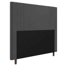 Cabeceira Cama Box Casal Ferrara 140cm Suede Cinza - Desk Design