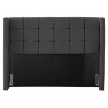 Cabeceira Cama Box Casal Gioconda 140cm Com Frame Veludo Cinza - Desk Design