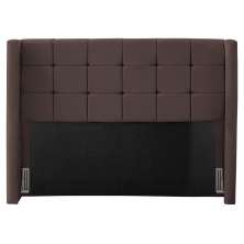 Cabeceira Cama Box Casal Gioconda 140cm Com Frame Veludo Marrom - Desk Design