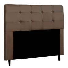 Cabeceira Cama Box Casal King Luna 193cm Suede Marrom - Desk Design