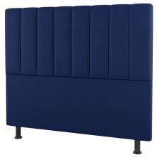 Cabeceira Cama Box Casal King Size Cora 195cm Suede Azul Marinho - Desk Design