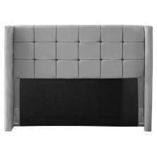 Cabeceira Cama Box Casal King Size Gioconda 195cm Com Frame Linho Cinza - Desk Design