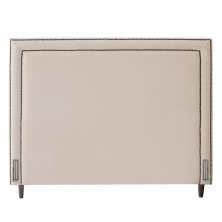 Cabeceira Cama Box Casal King Size Maísa 195cm Com Frame Linho Bege - Desk Design