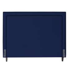 Cabeceira Cama Box Casal King Size Maísa 195cm Com Frame Veludo Azul Escuro - Desk Design
