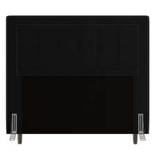 Cabeceira Cama Box Casal Luxor 140cm com Tachas e Frame Suede Preto - Desk Design
