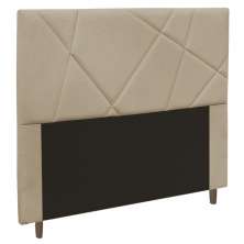 Cabeceira Cama Box Casal Mali 140cm Suede Bege - Desk Design