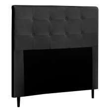 Cabeceira Cama Box Casal Queen Luna 160cm Corano Preto - Desk Design