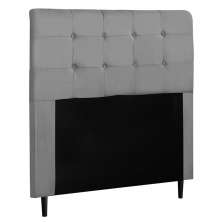Cabeceira Cama Box Casal Queen Luna 160cm Suede Cinza - Desk Design