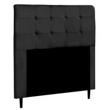 Cabeceira Cama Box Casal Queen Luna 160cm Suede Preto - Desk Design