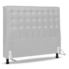 Cabeceira Cama Box Casal Queen Size Ciara 160cm Botonê com Frame Sintético Branco - Desk Design