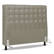 Cabeceira Cama Box Casal Queen Size Ciara 160cm Botonê com Frame Suede Bege - Desk Design