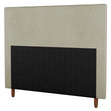 Cabeceira Cama Box Casal Queen Size Dallas 160cm Linho Bege - Desk Design