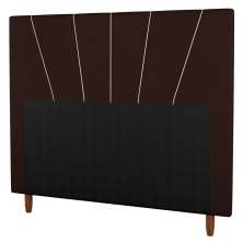 Cabeceira Cama Box Casal Queen Size Dallas 160cm Linho Marrom - Desk Design