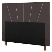 Cabeceira Cama Box Casal Queen Size Dallas 160cm Suede Marrom - Desk Design