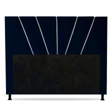 Cabeceira Cama Box Casal Queen Size Dallas 160cm Veludo Azul Marinho - Desk Design