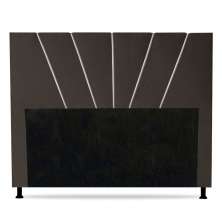 Cabeceira Cama Box Casal Queen Size Dallas 160cm Veludo Marrom - Desk Design