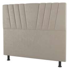 Cabeceira Cama Box Casal Queen Size Dublin 160cm Suede Bege - Desk Design