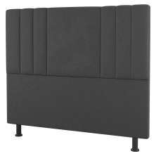 Cabeceira Cama Box Casal Queen Size Grace 160cm Suede Cinza Escuro - Desk Design