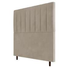 Cabeceira Cama Box Casal Queen Size Itália 160cm Suede Bege - Desk Design