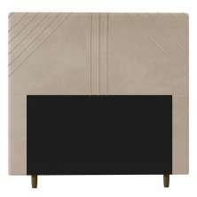 Cabeceira Cama Box Casal Queen Size Lisboa 160cm Suede Bege - Desk Design