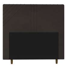 Cabeceira Cama Box Casal Queen Size Lisboa 160cm Suede Marrom - Desk Design