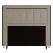 Cabeceira Cama Box Casal Queen Size Luxor 160cm com Tachas e Frame Corano Bege - Desk Design