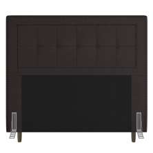 Cabeceira Cama Box Casal Queen Size Luxor 160cm com Tachas e Frame Suede Marrom - Desk Design