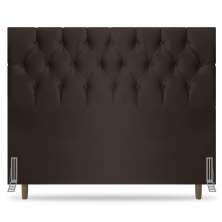 Cabeceira Cama Box Casal Queen Size Madrid 160cm Corano Marrom - Desk Design