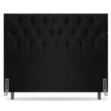 Cabeceira Cama Box Casal Queen Size Madrid 160cm Corano Preto - Desk Design