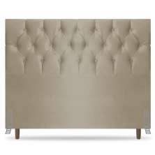 Cabeceira Cama Box Casal Queen Size Madrid 160cm Suede Bege - Desk Design