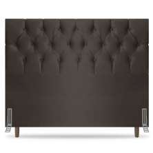 Cabeceira Cama Box Casal Queen Size Madrid 160cm Suede Marrom - Desk Design
