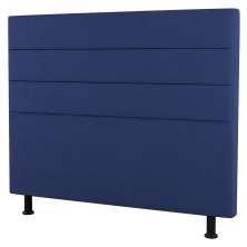 Cabeceira Cama Box Casal Queen Size Malik 160cm Suede Azul Marinho - Desk Design