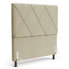 Cabeceira Cama Box Casal Queen Size Mel 160cm com Frame Linho Bege - Desk Design