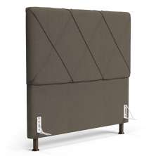 Cabeceira Cama Box Casal Queen Size Mel 160cm com Frame Linho Marrom - Desk Design