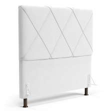 Cabeceira Cama Box Casal Queen Size Mel 160cm com Frame Sintético Branco - Desk Design