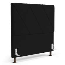 Cabeceira Cama Box Casal Queen Size Mel 160cm com Frame Veludo Preto - Desk Design