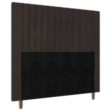 Cabeceira Cama Box Casal Queen Size Nala 160cm Veludo Marrom - Desk Design