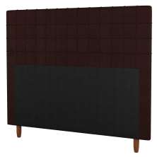Cabeceira Cama Box Casal Queen Size Parisis 160cm Sintético Marrom - Desk Design
