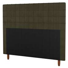 Cabeceira Cama Box Casal Queen Size Parisis 160cm Suede Marrom - Desk Design